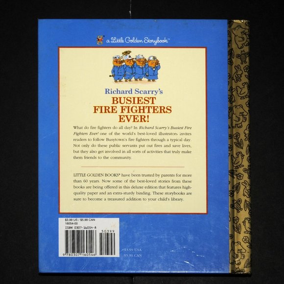 VTG Little Golden Storybook Richard Scarry 'Busiest Fire Fighters Ever!' 1993 - Picture 12 of 13